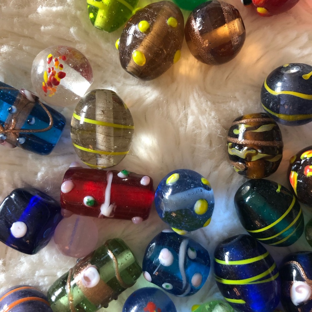 50 Piece Colorful Craft Lampwork Murano Bead Mix for Jewelry Making - Picture 4 of 5